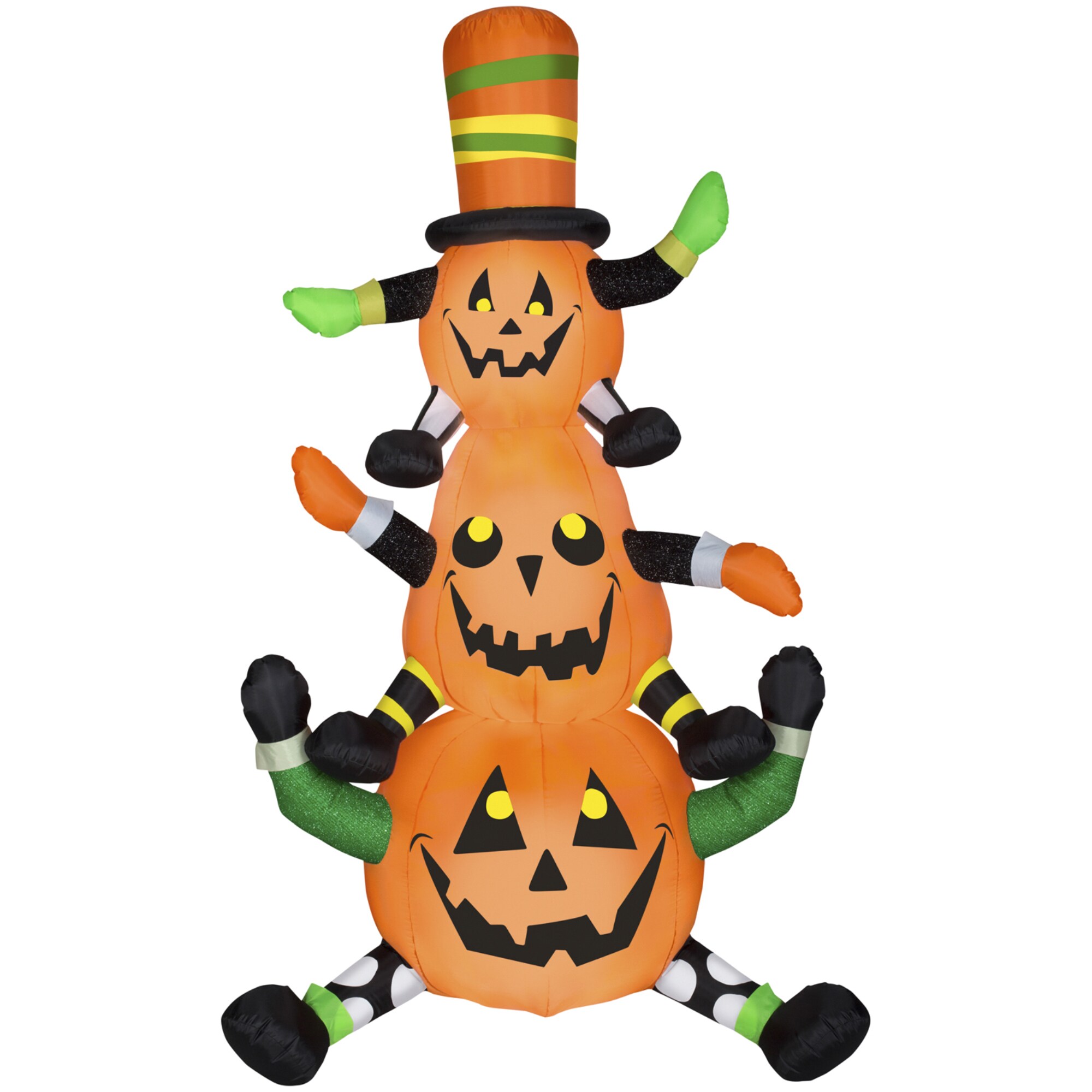 Gemmy Airblown Inflatables Animated Whimsy Pumpkin Stack Overstock 12108504