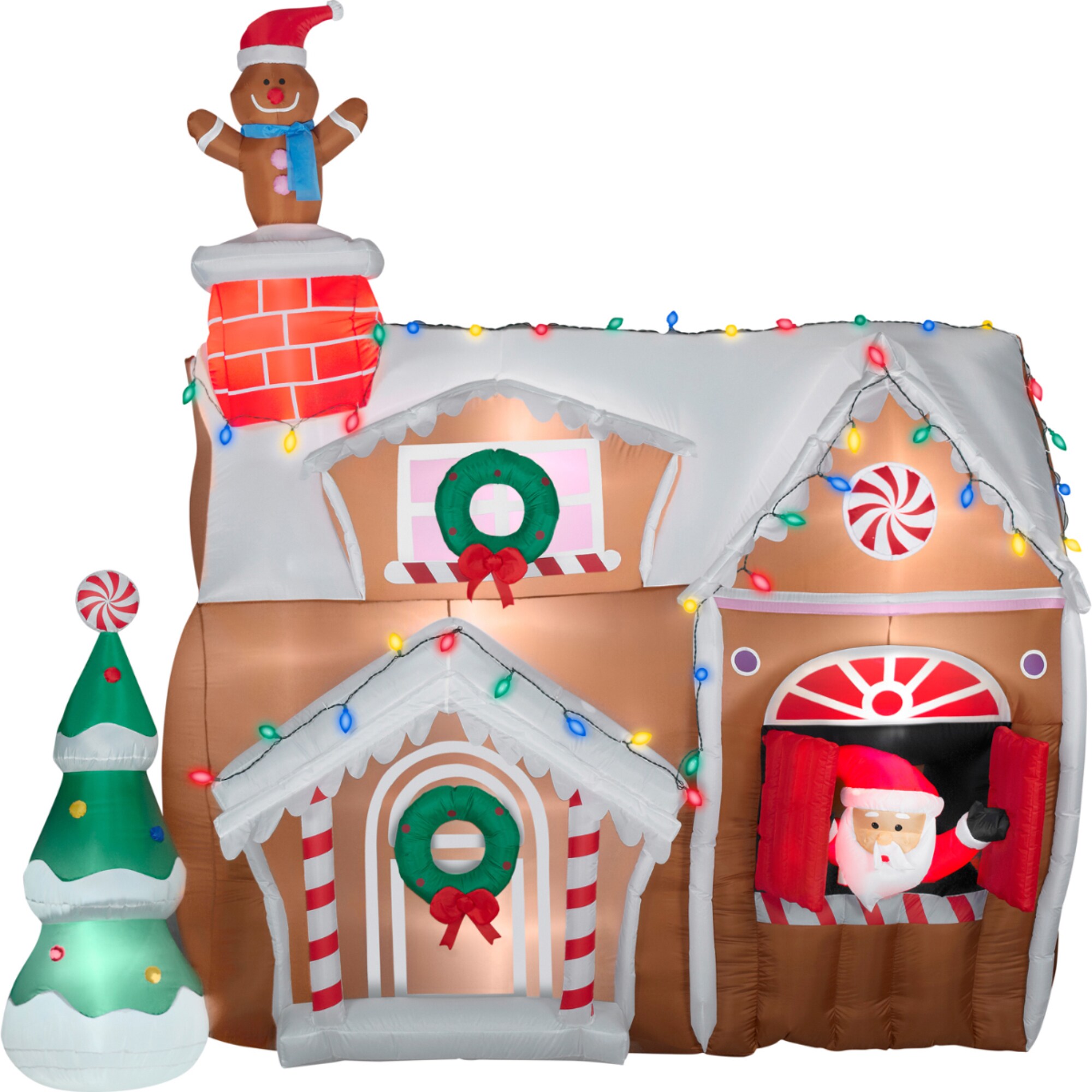 Shop Gemmy Airblown Inflatables Animated Gingerbread House Overstock 12108547