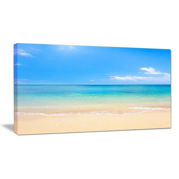 Blue Waters Below Blue Sky - Seashore Photo Canvas Print