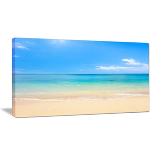 Blue Waters Below Blue Sky - Seashore Photo Canvas Print