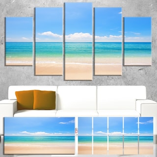 Cloudy Horizon Over Beach - Seashore Photo Canvas Print - Bed Bath ...