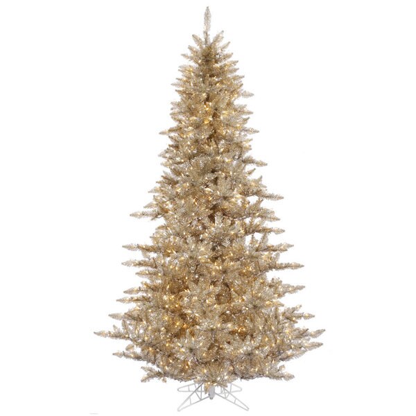 Vickerman Brown Plastic 3 Foot Champagne Fir Artificial Christmas Tree With 100 Clear Lights Vickerman Brown Plastic 3 Foot Champagne Fir Artificial Christmas Tree With 100 Clear Lights