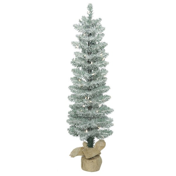 Shop Vickerman Green Plastic Frosted Pole Pine 3foot Artificial