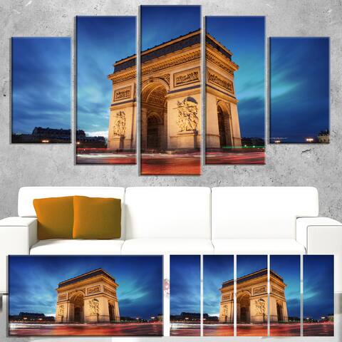 Arch of Triumph in Paris - Landscape Photo Canvas Art Print