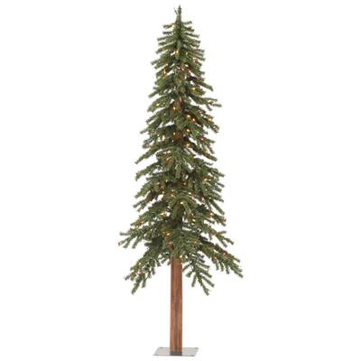 Vickerman Natural Alpine 8-foot Artificial Christmas Tree With 400 Multicolored LED Lights