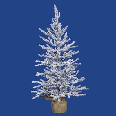 Vickerman White/Green Plastic 48-inch Frosted Angel Pine Unlit Artificial Christmas Tree