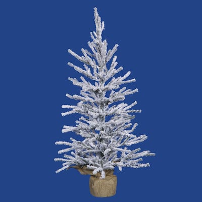 Vickerman White/Green Plastic 36-inch Frosted Angel Pine Unlit Artificial Christmas Tree
