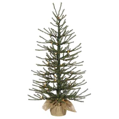 Vickerman Green PVC 36-inch Angel Pine Artificial Christmas Tree With 50 Warm White LED Lights