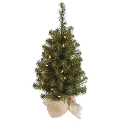 Vickerman Green PVC 2-foot Felton Pine Unlit Artificial Christmas Tree