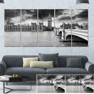 Westminster Palace in Gray Shade - Photography Canvas Art Print - Black ...