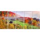 preview thumbnail 5 of 4, Colorful Mountain Village - Landscape Photo Canvas Art Print - Red