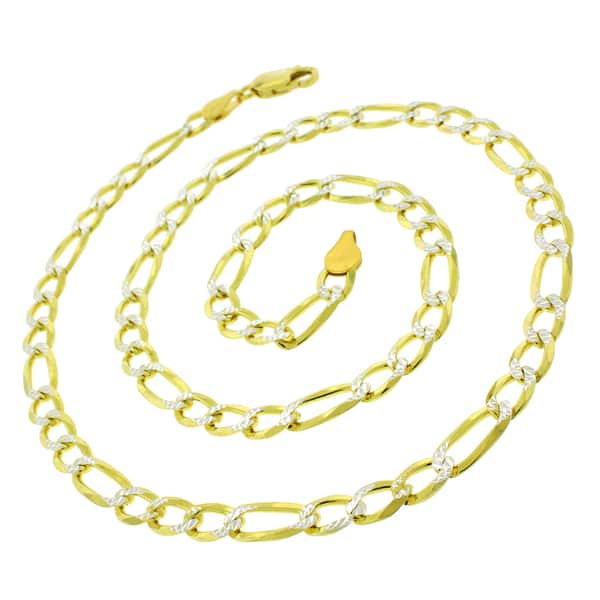 Jewels By Lux Sterling Silver 7.5mm Polished Flat Figaro Chain Jewels By Lux Sterling Silver 7.5mm Polished Flat Figaro Chain