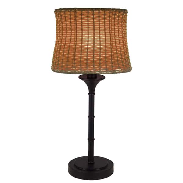 Pocologan Brown 25.25inch Outdoor Table Lamp by Havenside Home 12.5L