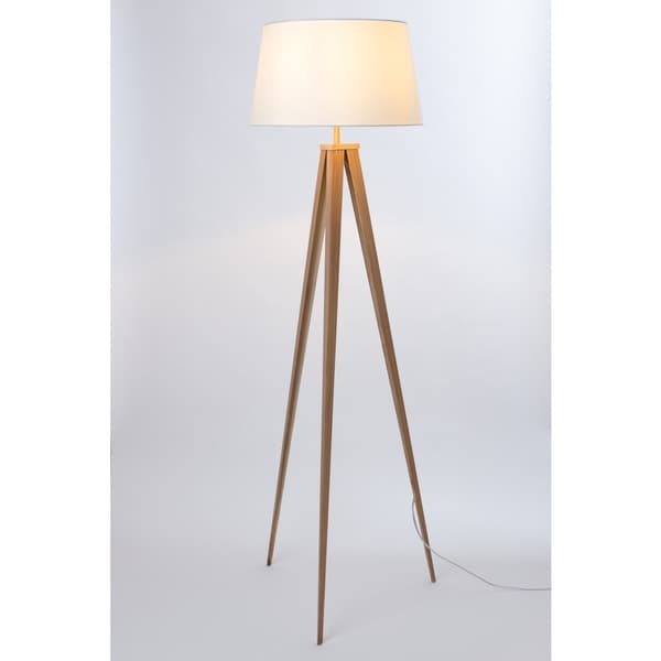 white wood tripod floor lamp