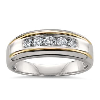 montebello jewelry 14k two tone gold mens 12ct tdw white diamond wedding band - Mens Diamond Wedding Rings White Gold montebello jewelry 14k two tone gold mens 12ct tdw white diamond wedding band - Mens Diamond Wedding Rings White Gold