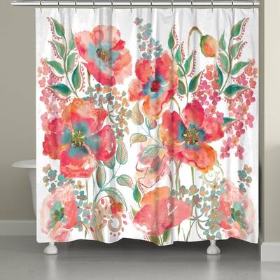 Laural Home Boho Florals Shower Curtain