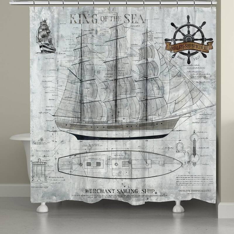 Laural Home Ocean Sailing Shower Curtain