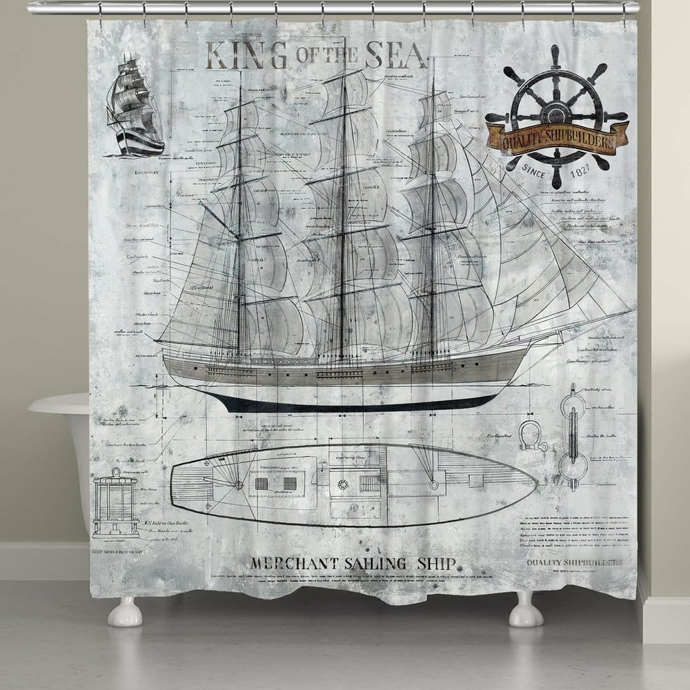 Laural Home Ocean Sailing Shower Curtain