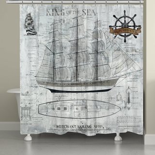 Laural Home Ocean Sailing Shower Curtain - Overstock - 12113988
