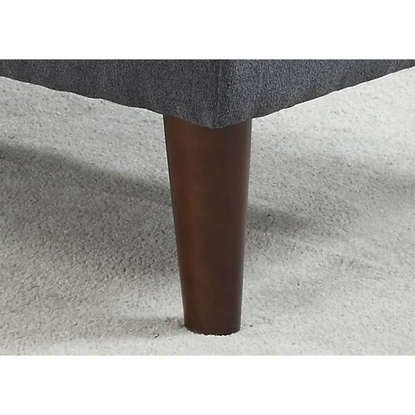 Shop Tufted Button Large Slate Blue Storage Ottoman Bench On