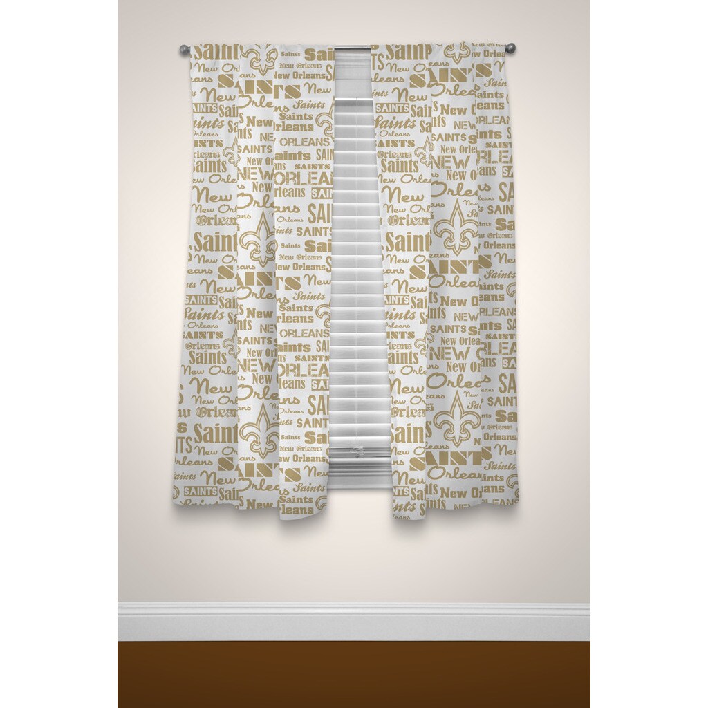 Shop Nfl New Orleans Saints Curtain Panel Pair Free Shipping
