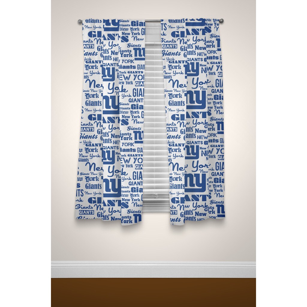 Shop Nfl 891 Ny Giants Curtain Panel Pair Free Shipping On