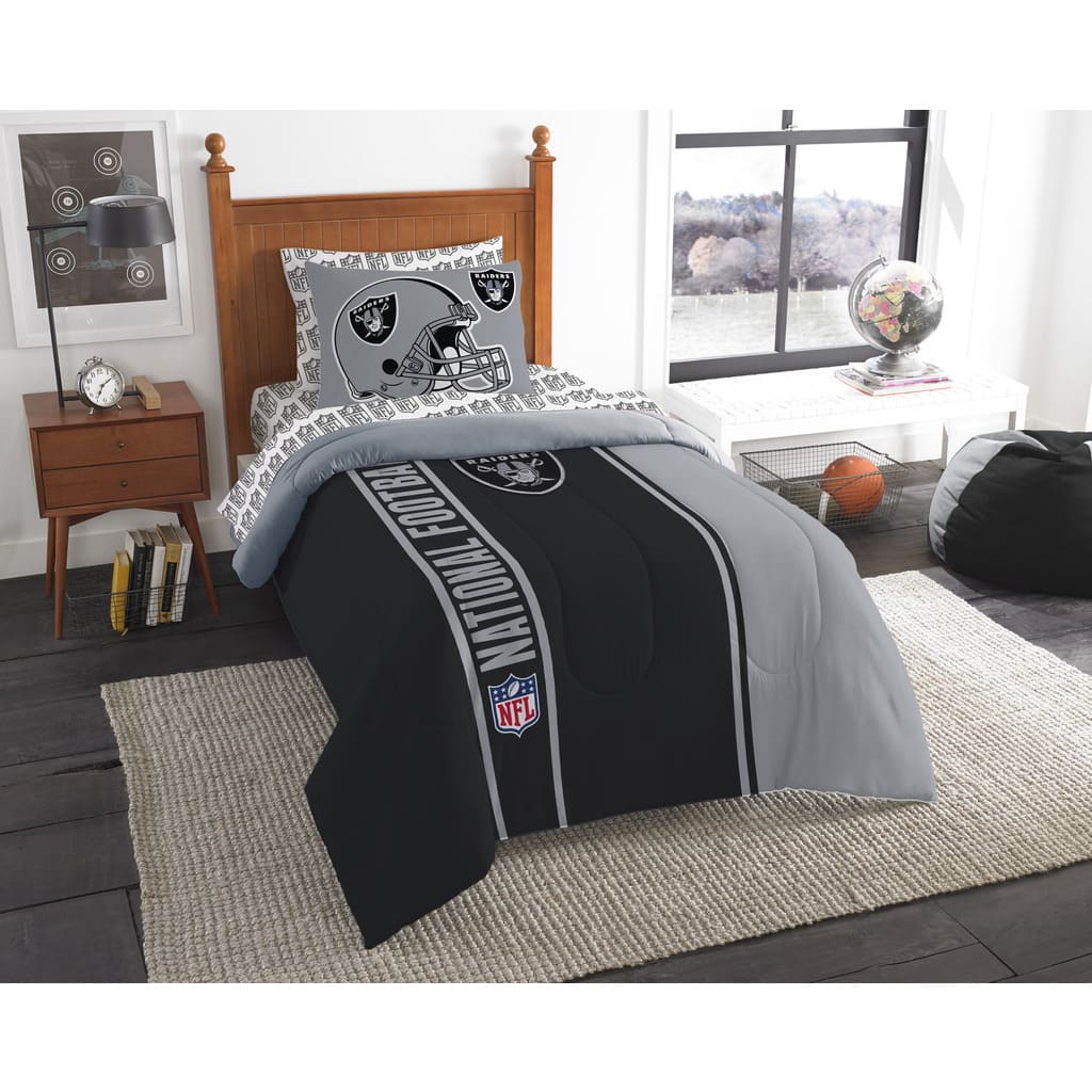 The Northwest Company NFL Oakland Raiders Twin 5-piece Bed in a Bag with Sheet Set