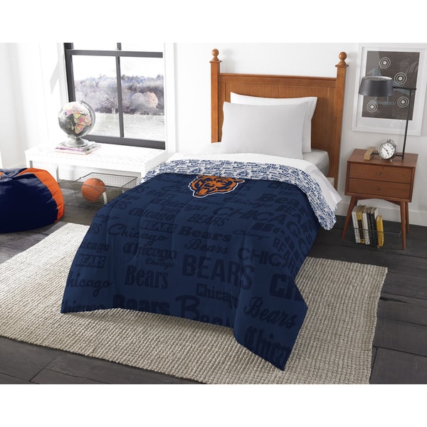 Chicago Bears Football Striped Twin-Full 3pc Bed Comforter ...