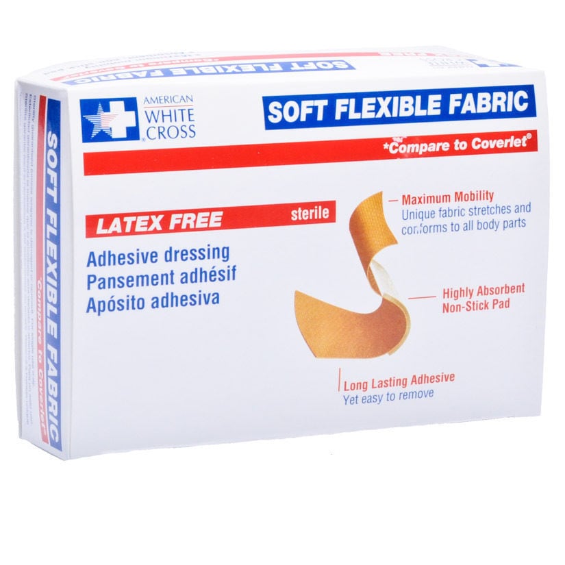 Shop American White Cross Ms 26130 Soft Flexible Fabric 1 Inch X 3 Inch Latex Free Adhesive Bandage Overstock 12114753