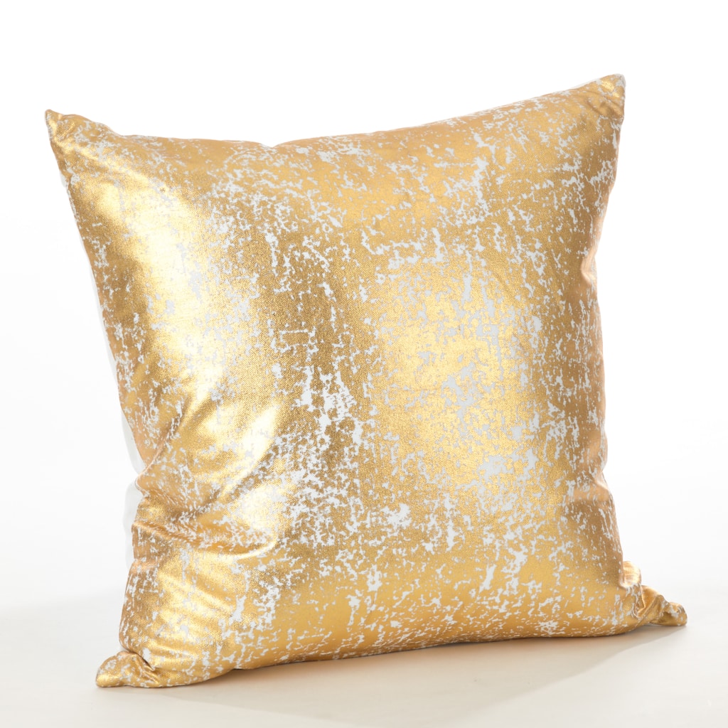 Donnelou Collection Metallic Foil Print Down Filled Cotton Throw Pillow