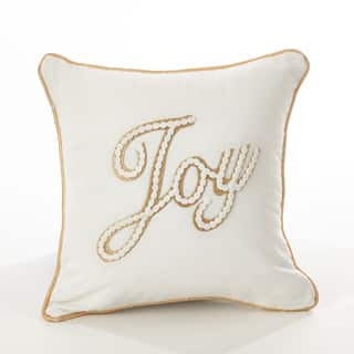 Size 12 X Throw Pillows Online At Our Best Donnelou Collection Joy Embroidered Down Filled Cotton Throw Pillow