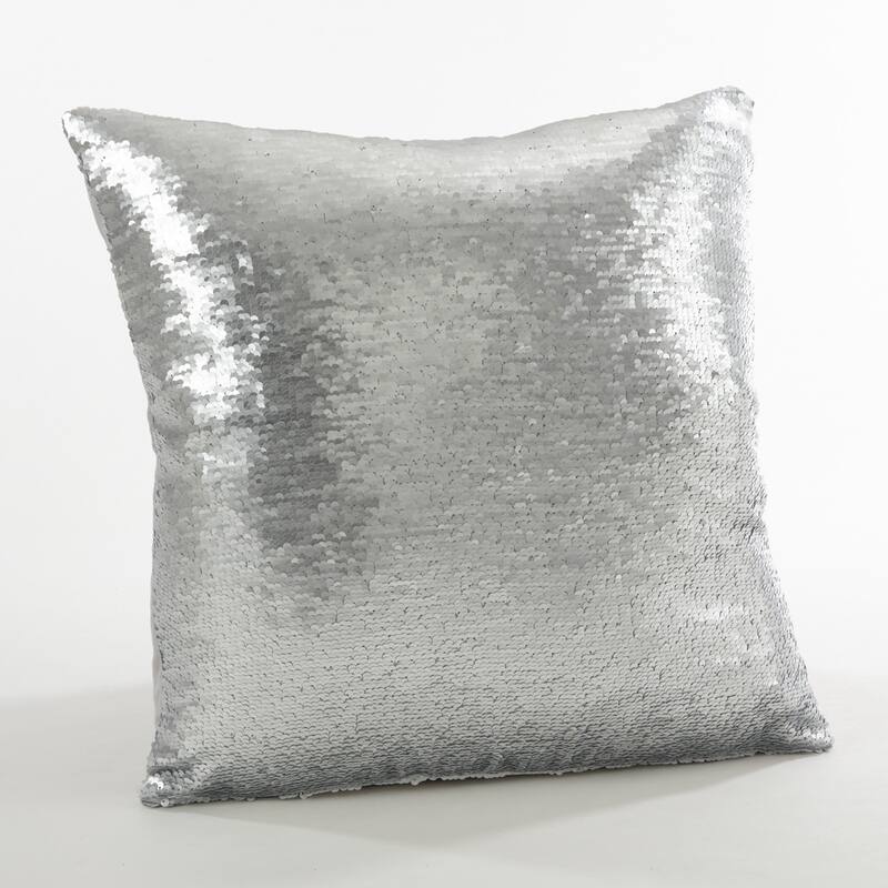 Sirun Collection Sequin Mermaid Design Throw Pillow