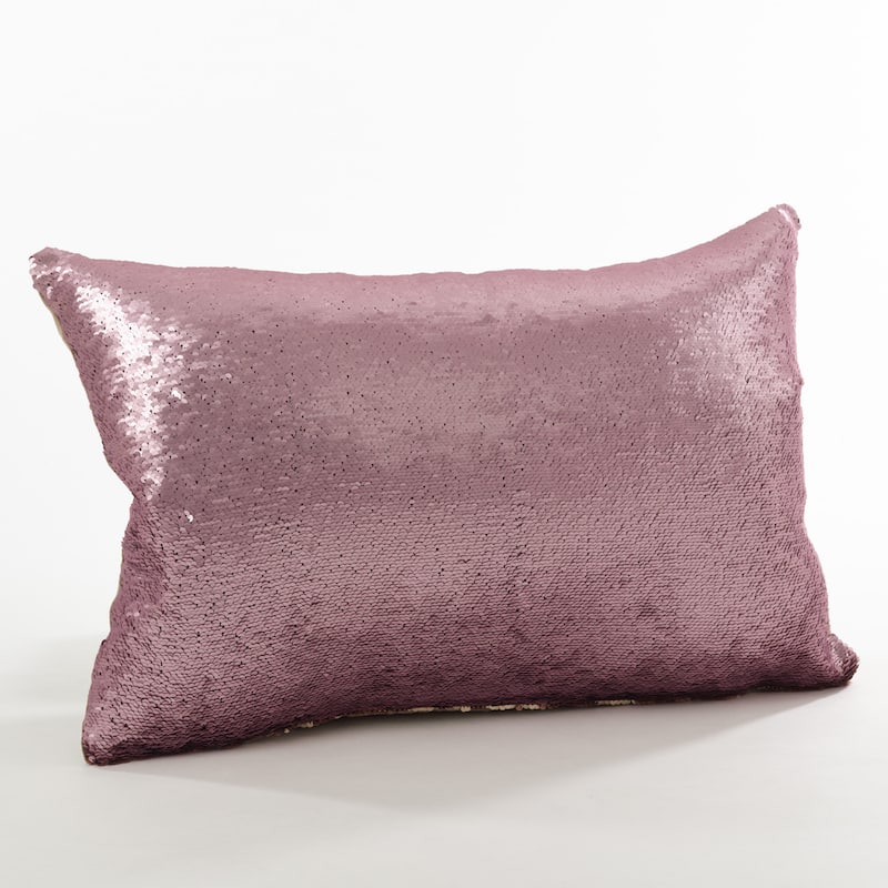 Sirun Collection Sequin Mermaid Design Throw Pillow