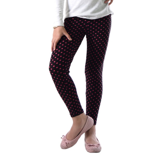 red and black polka dot leggings