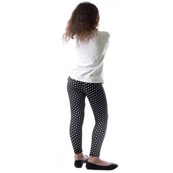 black and white polka dot leggings