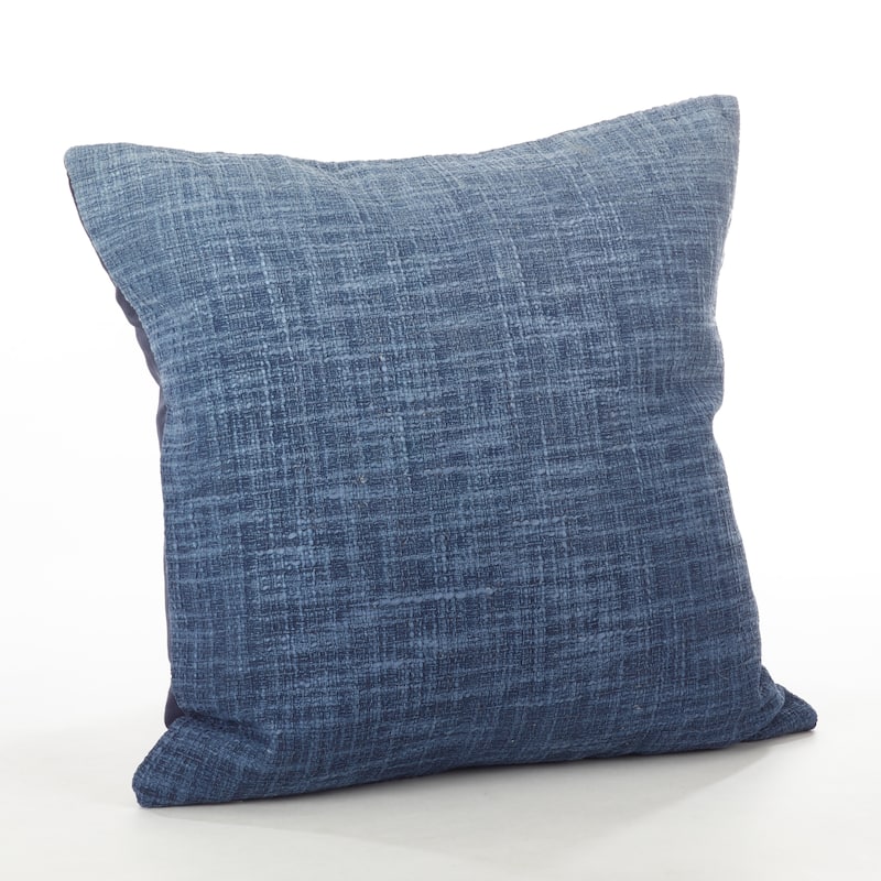 Lancaster Collection Ombre Design Down Filled Cotton Throw Pillow - 20" x 20" - Navy Blue