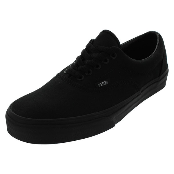 vans era black canvas