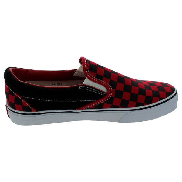 vans checkerboard red black