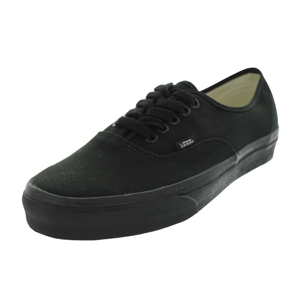 Shop Vans Authentic Black Canvas Skate Shoes - Free Shipping Today ...