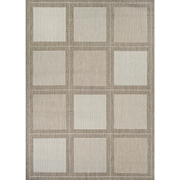 Couristan Recife Summit Champagne/ Taupe Indoor/Outdoor Area Rug - 3'9 x 5'5