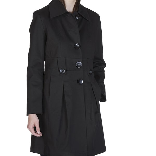 Shop Valencia Women's Polyester/Spandex Button-front Coat - Free ...