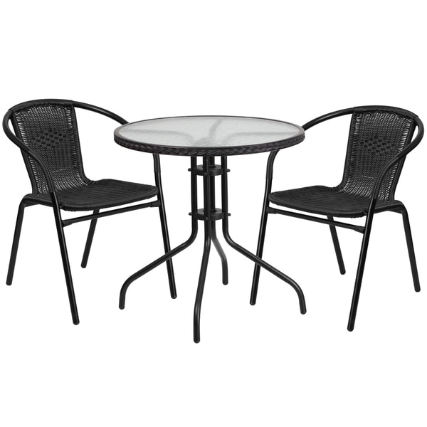 Table and 2 Stack Chair Set