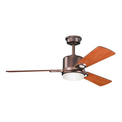 Kichler Lighting Celino Collection 48-inch Oil Brushed Bronze Ceiling Fan w/Light