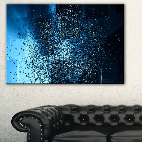 Shop Fractal 3D Blue Paint Splash - Abstract Art Canvas Print - Free ...