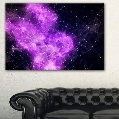 Fractal Violet Nebula - Abstract Art Canvas Art Print