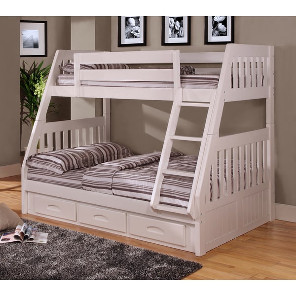 bunk bed with storage underneath