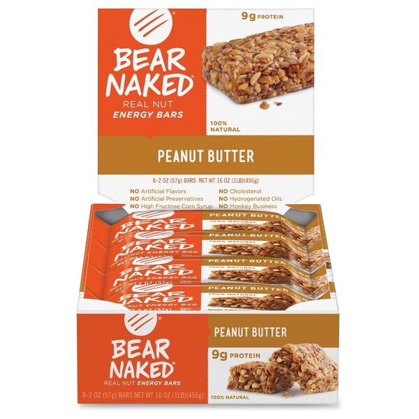 Keebler Bear Naked Peanut Butter Nut Energy Bars - 8 per 