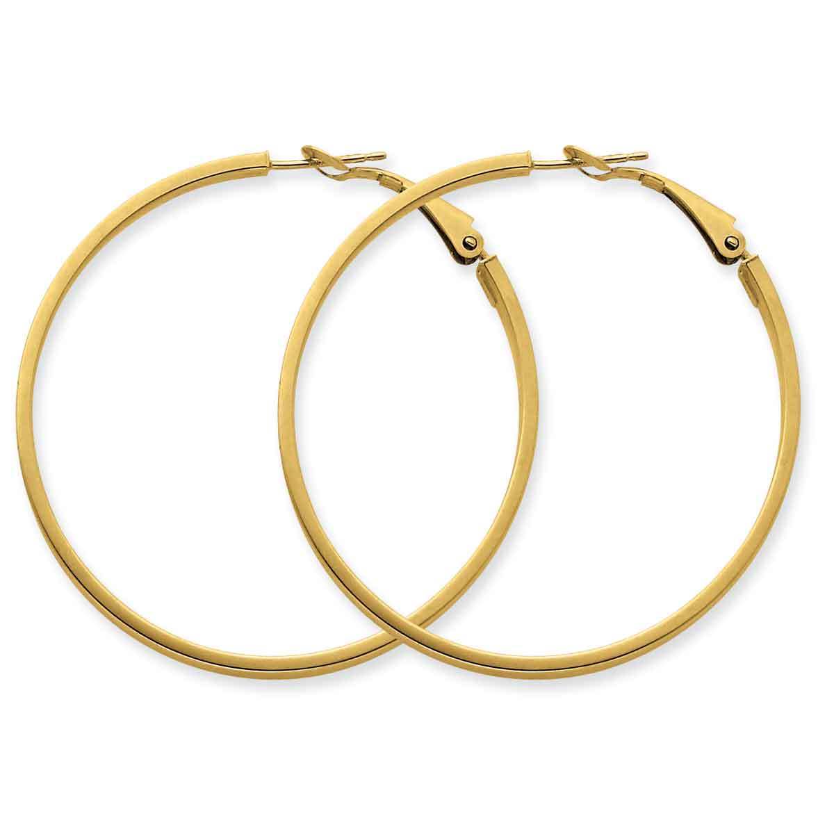 Versil 14 Karat Yellow Gold Polished Round Hoop Earrings eBay