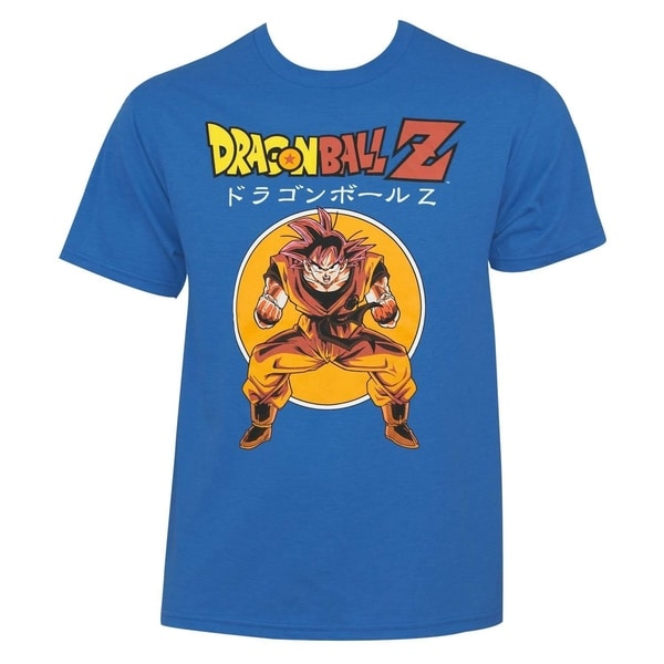 Shop Dragon Ball Z Men's Retro Goku Blue Cotton Polyester ...