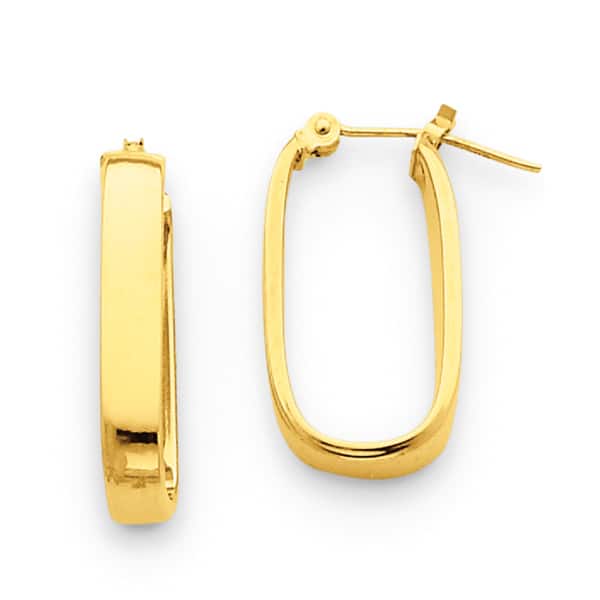 14K Yellow Gold Polished Triple Oval Hoop Earrings 14K Yellow Gold Polished Triple Oval Hoop Earrings